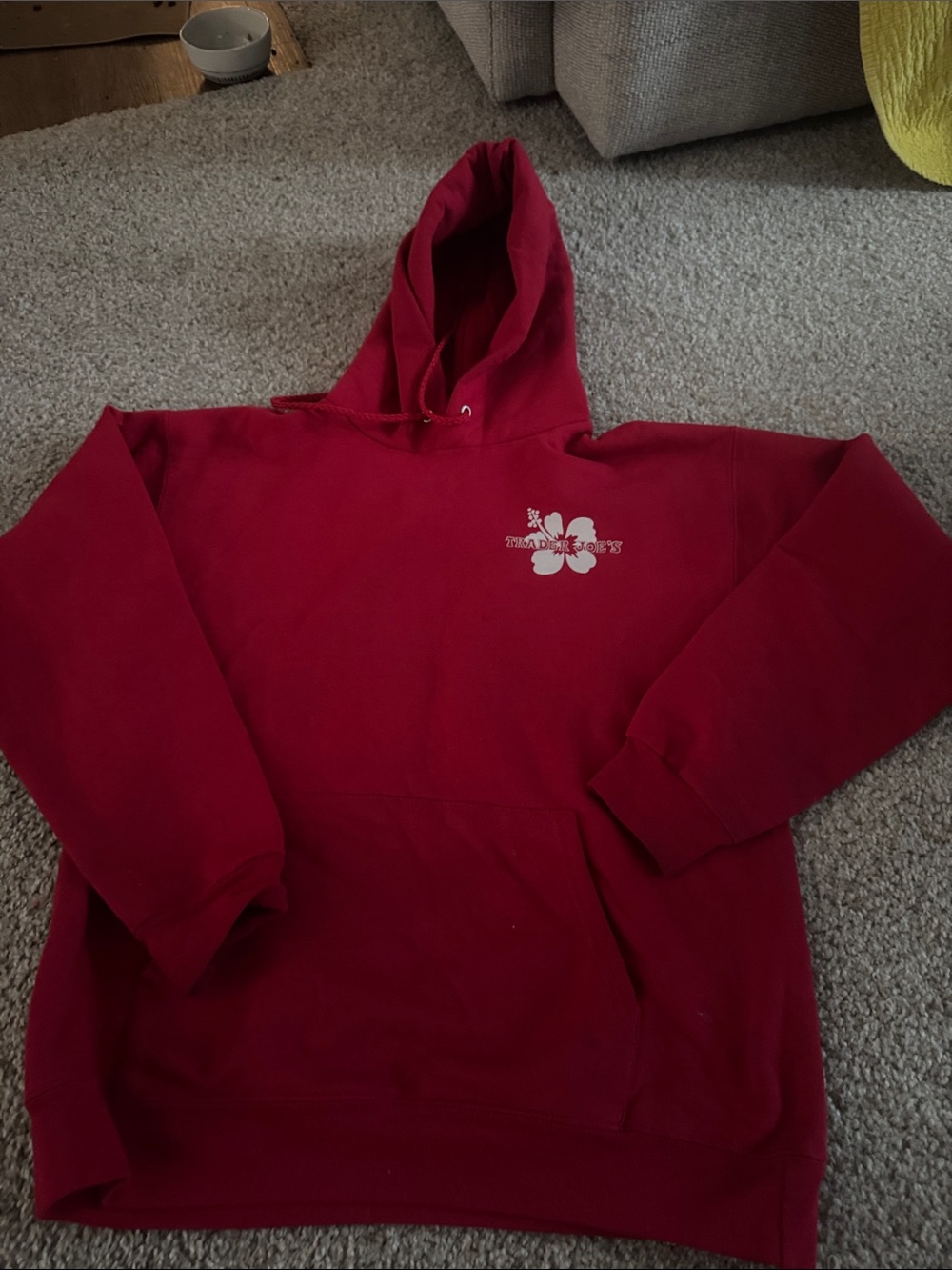 Trader Joe’s Employee Red Hibiscus Pullover Hoodie
